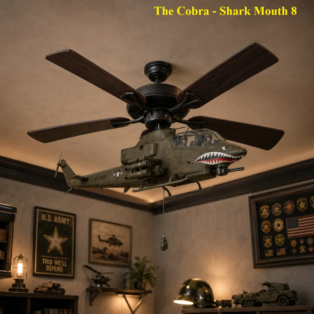 Apache Helicopter Ceiling Fan Attachment